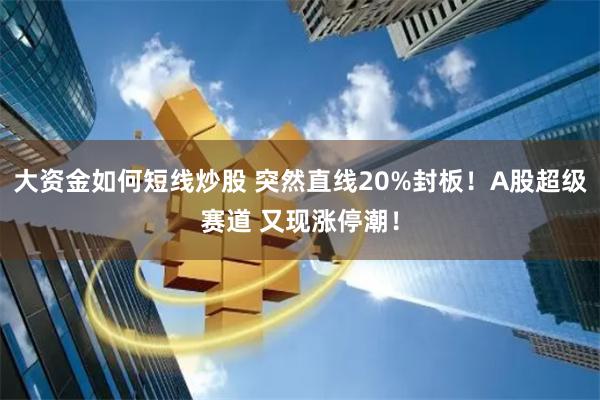 大资金如何短线炒股 突然直线20%封板！A股超级赛道 又现涨停潮！