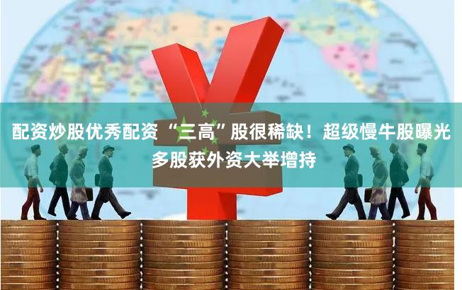 配资炒股优秀配资 “三高”股很稀缺！超级慢牛股曝光 多股获外资大举增持