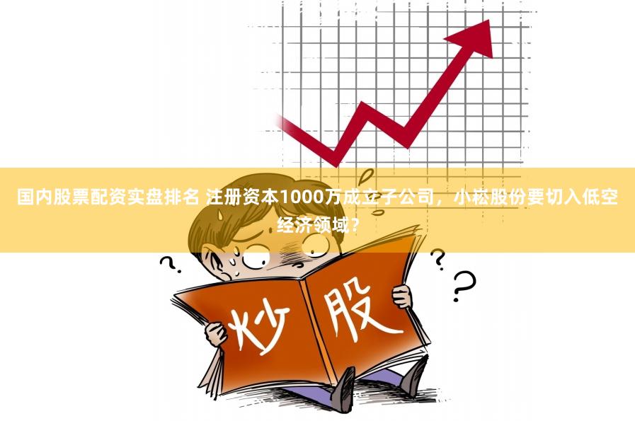 国内股票配资实盘排名 注册资本1000万成立子公司，小崧股份要切入低空经济领域？