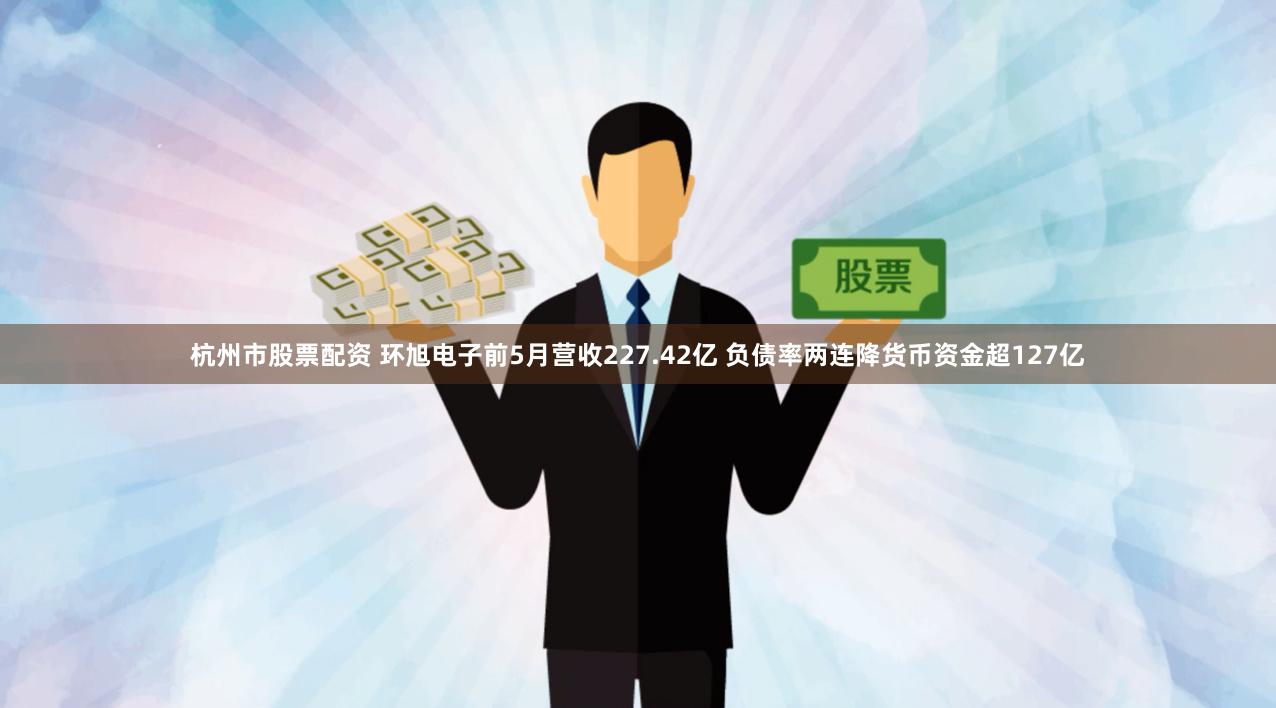 杭州市股票配资 环旭电子前5月营收227.42亿 负债率两连降货币资金超127亿