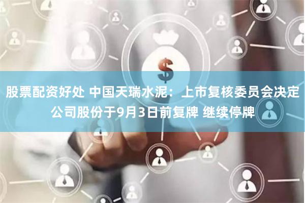 股票配资好处 中国天瑞水泥：上市复核委员会决定公司股份于9月3日前复牌 继续停牌