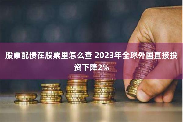 股票配债在股票里怎么查 2023年全球外国直接投资下降2%