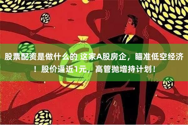 股票配资是做什么的 这家A股房企，瞄准低空经济！股价逼近1元，高管抛增持计划！